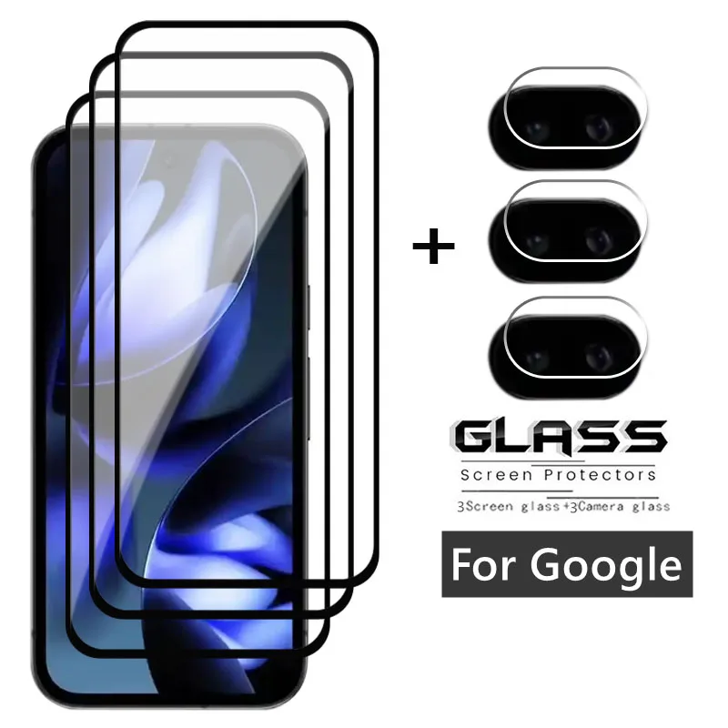 Verre de couverture complète pour Google Pixel 9A verre trempé pour Google Pixel 9A protecteur d'écran HD Film d'objectif de téléphone Pixel 9A