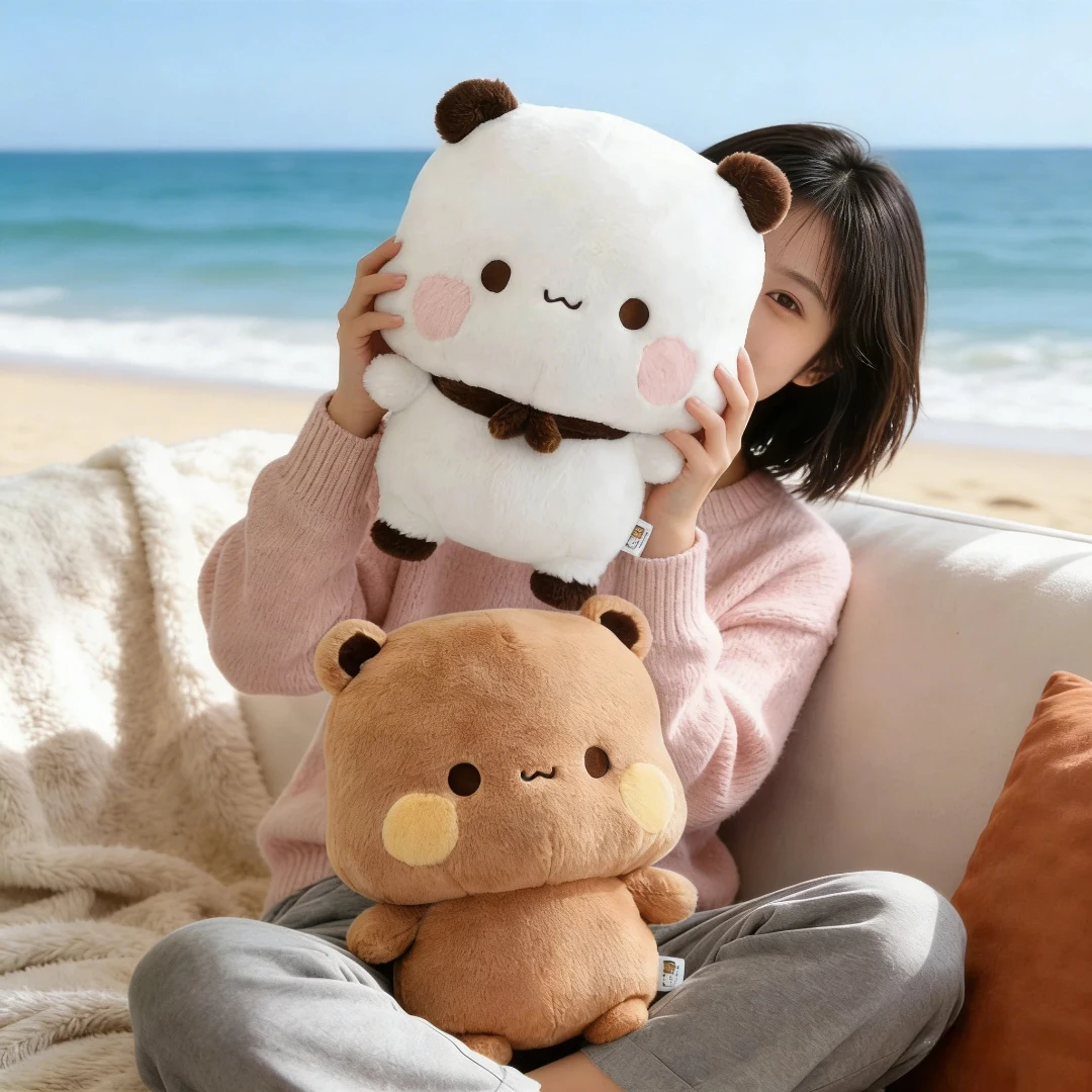 재고 있음 Yier 및 Bubu 플러시 인형 부드러운 베개 35cm 애니메이션 장난감 유행 인형 장식품 장식 소녀 생일 선물