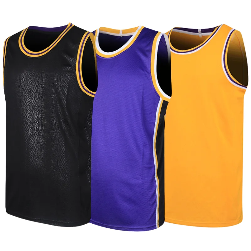 Men's Basketball Jersey Sportswear Quick Dry Breathable Sleeveless Tank Tops Training Basketball Shirts Blank