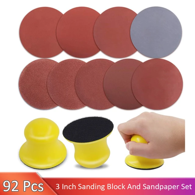 10-Piece Round Sanding Set with Padded and Drilled Adapter for