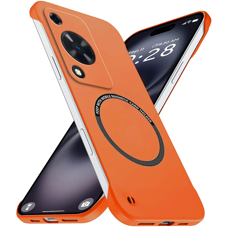Magnetic Slim Frameless Phone Case - Matte Anti-Scratch Hard Cover, Shockproof Armor