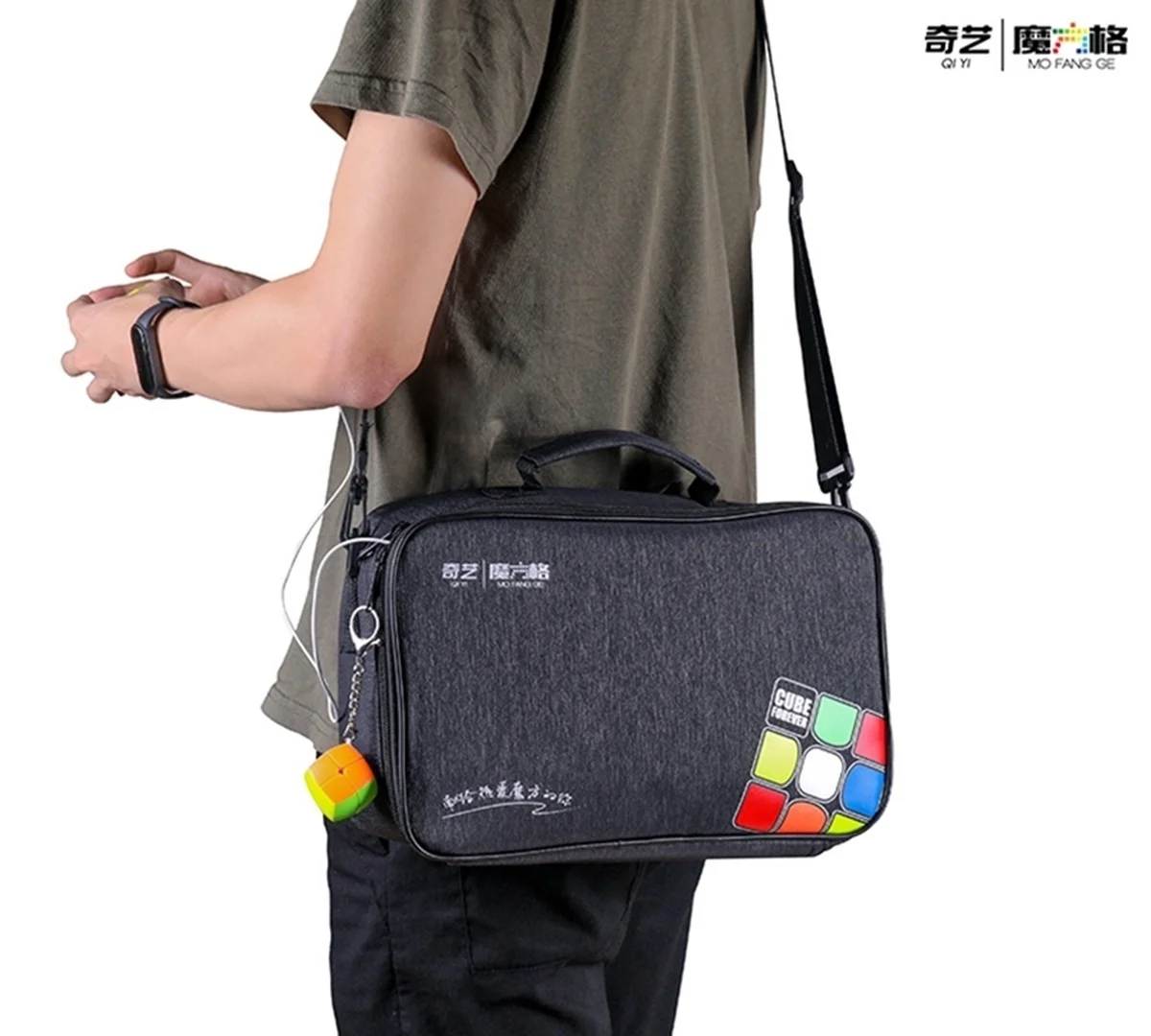 【Upgrade Your Style】 Qiyi Cube Pad Mat Qiyi Timer Qiyi Cube Multifunctiona Bag Speed Cube Training Pad For Cube Flying Cup Mouse Table Mat Qiyi Bag.