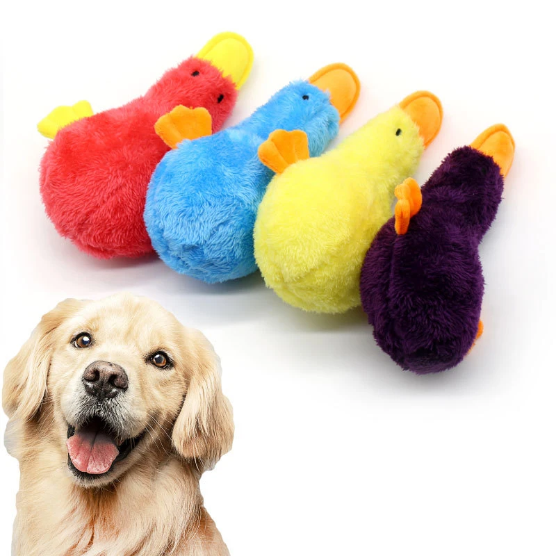 Giocattolo Morbido Ad Anatra Per Cani E Cuccioli – Peluche Squeaky 29x14 Cm, Antistress Per Dentizione, Adatto A Cani Di Piccola Taglia