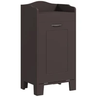 Homcom 31" Tilt Out Laundry Hamper, Free Standing Home Organizer Hamper, Bathroom Storage Cabinet, Coffee 1