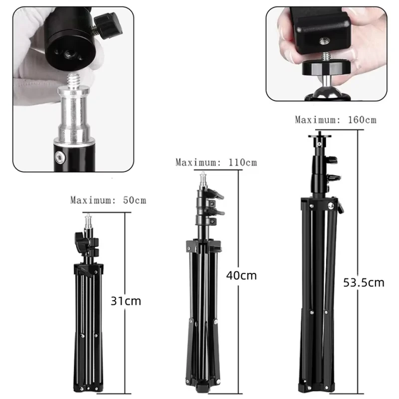 Light Stand Tripod Heavy Duty Metal Alloy for Photo Studio Softbox Video Flash Reflector Lighting Background
