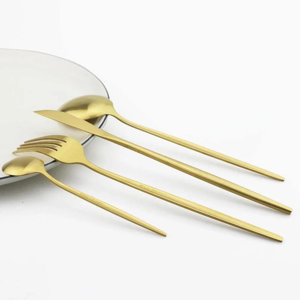 30-Piece Matte Stainless Steel Tableware Knife Fork and Spoon cutlery set