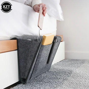 Convenient Felt Bedside Organizer with Pockets for Storage