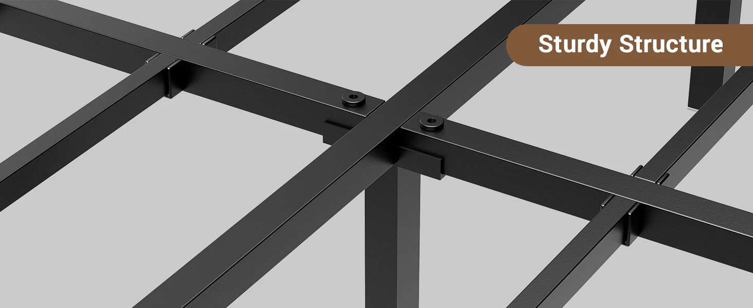 Corner Bed Frame Twin Size with LED Lights and Charging Station