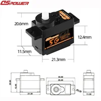 DSpower 5g Micro Digital Servo Mini Servos plastic/Metal Gear Motor for RC Car WLtoys k969 k989 k999 Mini Q Airplane ROBOT - Image 6