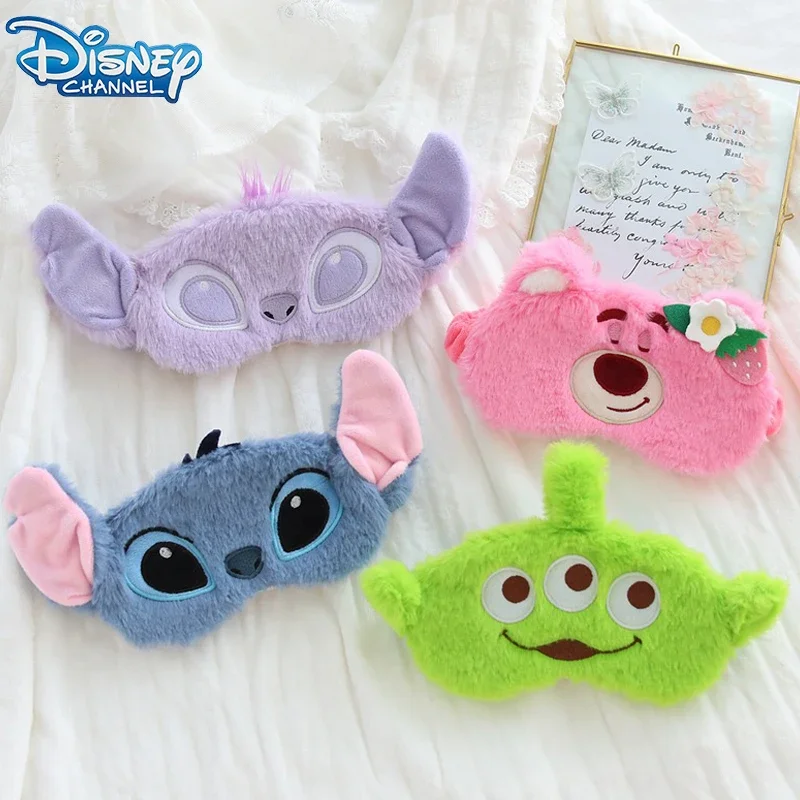 Disney Stitch Peluche Maschera Per Gli Occhi Cartoon Cute Eye Mask Travel Sleeping Eye Mask Furniture Party Regali Per Bambini