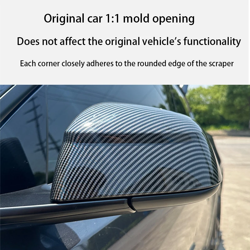 Tesla Model Y Juniper 2025 용 자동차 백미러 커버 ABS 후면보기 미러 장식 쉘 자동 외장 액세서리