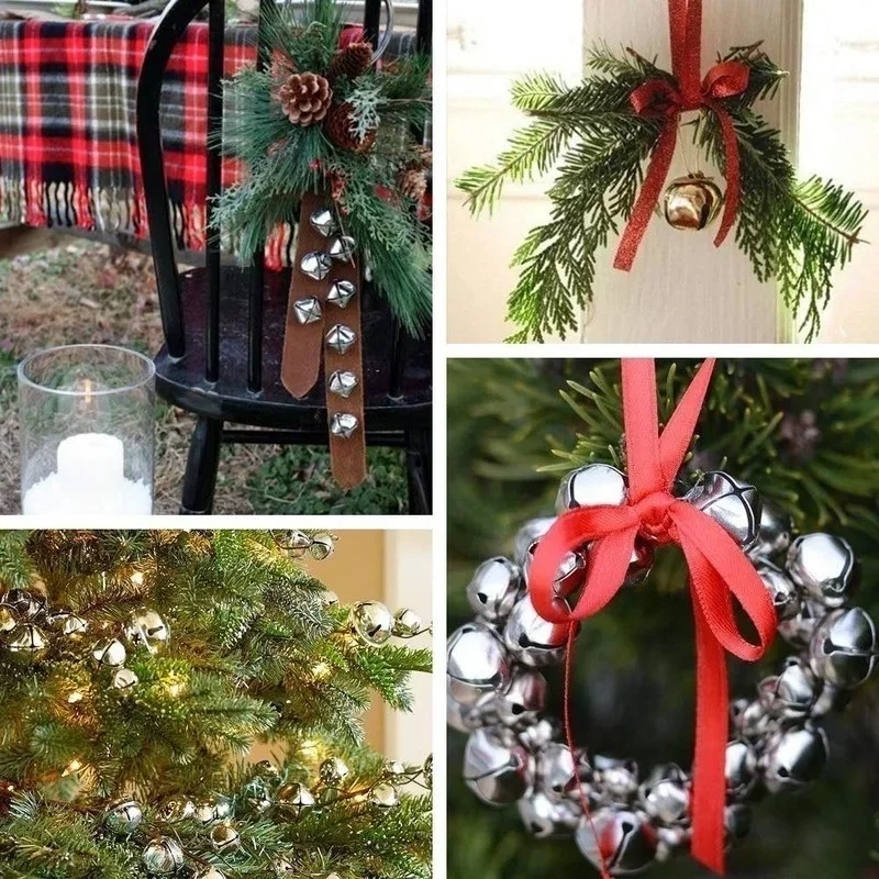 Christmas Decoration Bells Iron Loose Beads jingle bells beads christmas decorations jingle bells christmas bell brass bell home decor For Festival Party