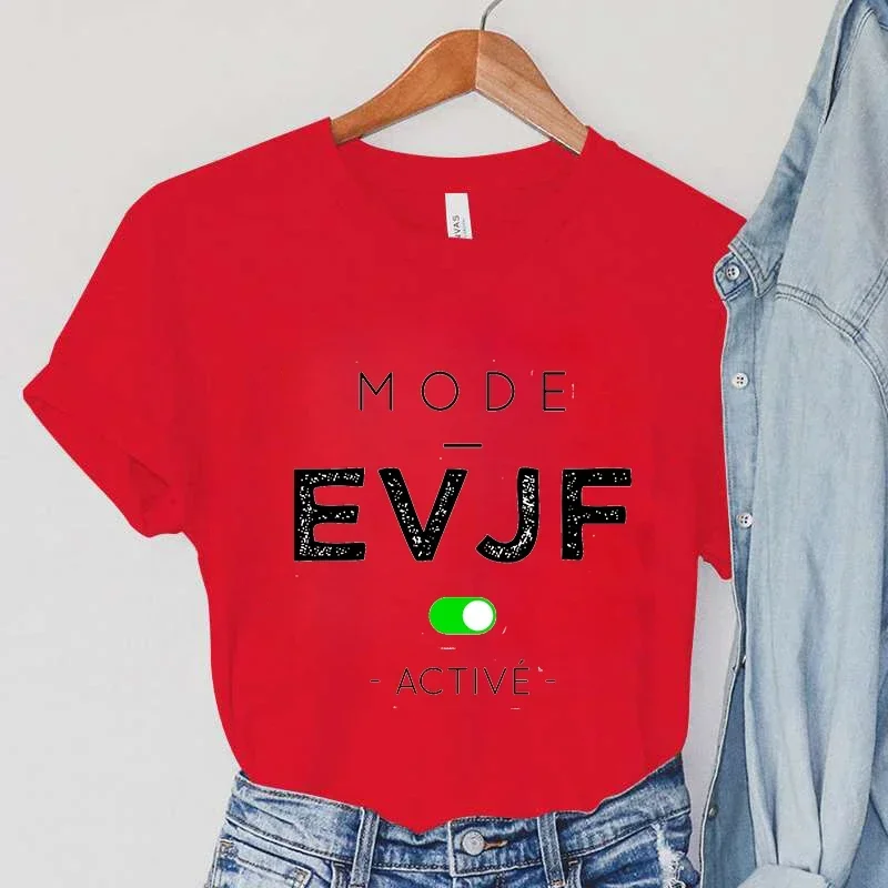 여성용 오버사이즈 티셔츠 팀 신부, 여름 총각 파티 티셔츠, EVJF 모드 활성화 의류 상의, 여성 패션