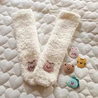 Korean Baby Socks Long Warm Thicken Cartoon Bear Rabbit Floor Socks for Boys Girls 5