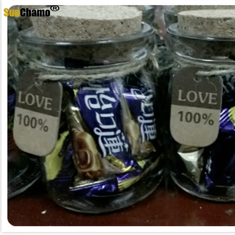 Lead-Free Small Lucky Star Glass Bottle Cork Pudding Gift Wish Yogurt Milk Party Supplies Bottles Candle Jar glass bottles mini glass bottles