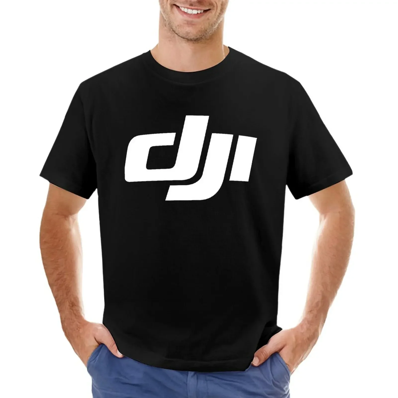 

DJI Logo For Fans T-shirt customizeds hippie clothes boys animal print Blouse mens big and tall t shirts