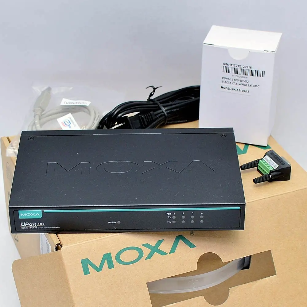 憧れの憧れのMOXA 4ポート RS-232 422 485 USB-シリアルコンバータ UPort 1450 分配器、切替器 