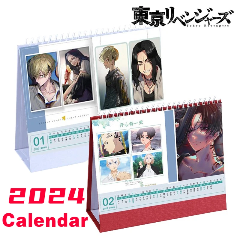 2024 Calendar Tokyo Revengers Mikey Cartoon Anime Desk Calendar School  Office Desk Ornament Daily Monthly Plan Notebook Calendar - AliExpress