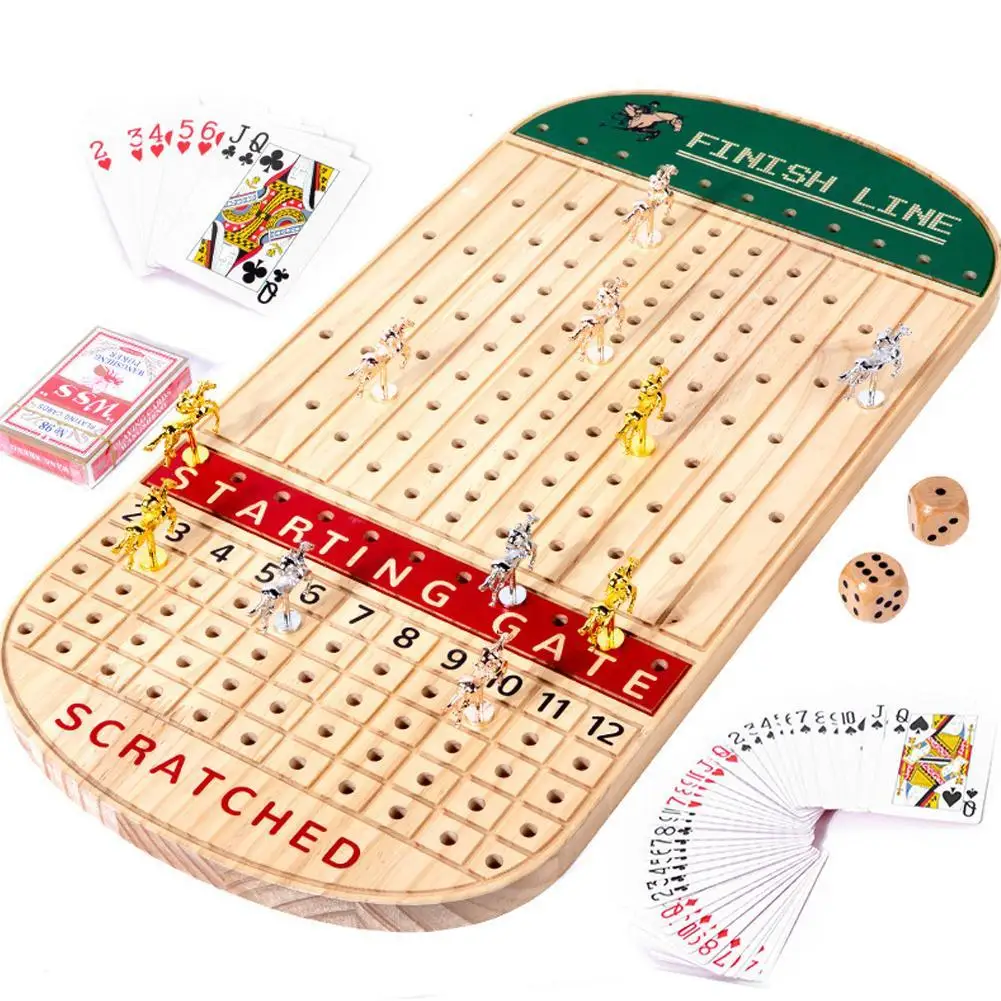 

Metal Horse Circular Racing Board Game Toys Round Corners Safer Prevent Collisions Injuries Beautiful Durable Family Party Game