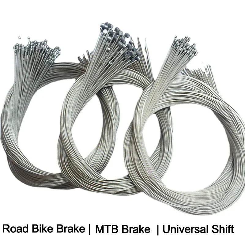 20PCS/50PCS Bike Cables Brake Shift Inner Cable Wire Stainless Steel Mountain Road Bicycle Brake Cable Line 2100mm 1550mm 1700mm