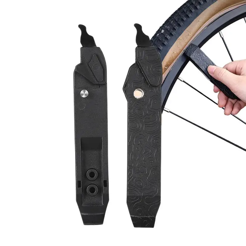 

Bicycle Tire Pliers Bike Tire Change Kit With Chain Buckle Storage Space Road Cycling Tire Lever Kit Wear-resistant For Save On