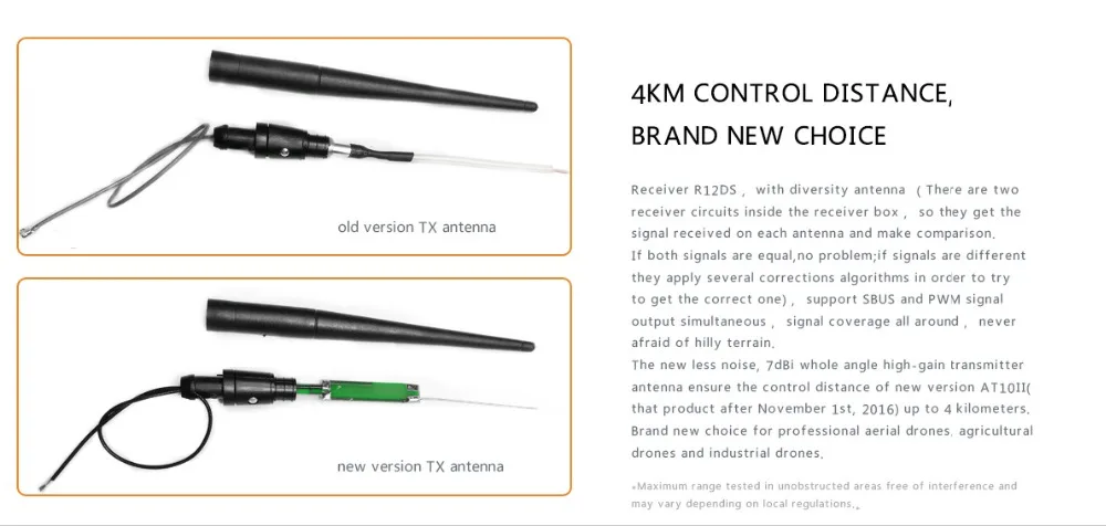 RadioLink AT10 II, ensune the control distance of new version ATLOI( nan product after