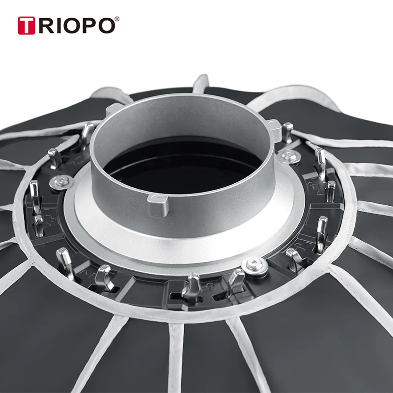 트리오포 헥사데카곤 접이식 소프트박스 90cm/70cm 딥 파라볼릭 소프트박스 그리드, 보웬스 엘인크로믹용 퀵 릴리즈 마운트 포함