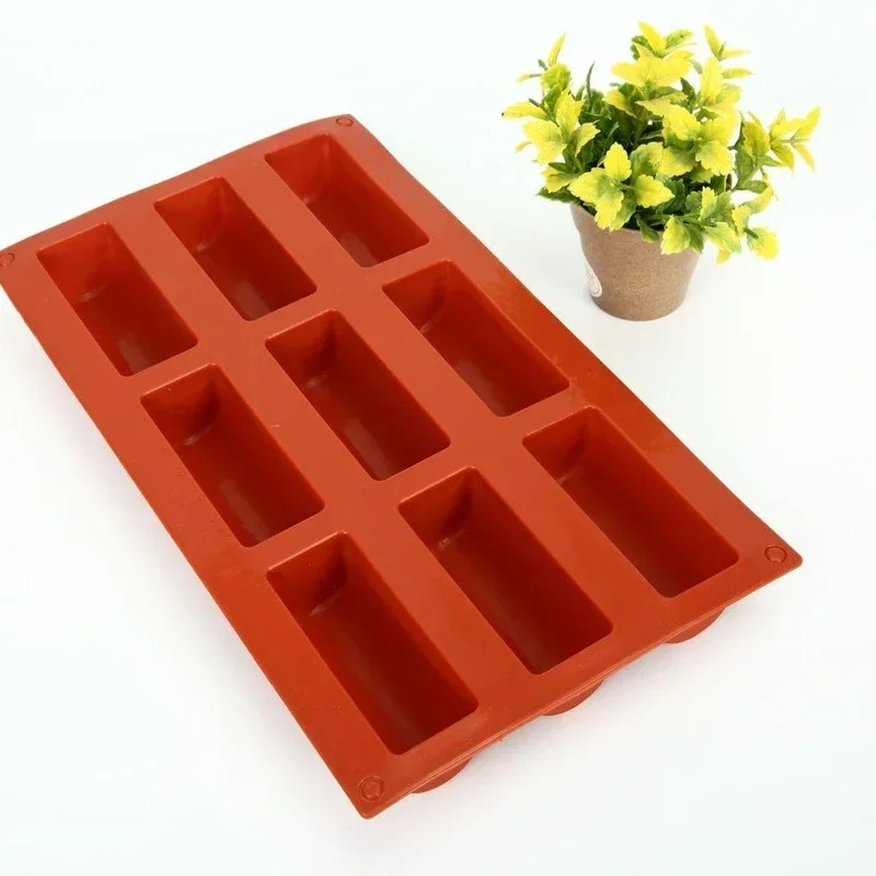 9 Grid Silicone Mold 3D Stick Shape for Chocolate Truffle Mousse Cake Dessert Mold DIY Baking Molds Baking Tool