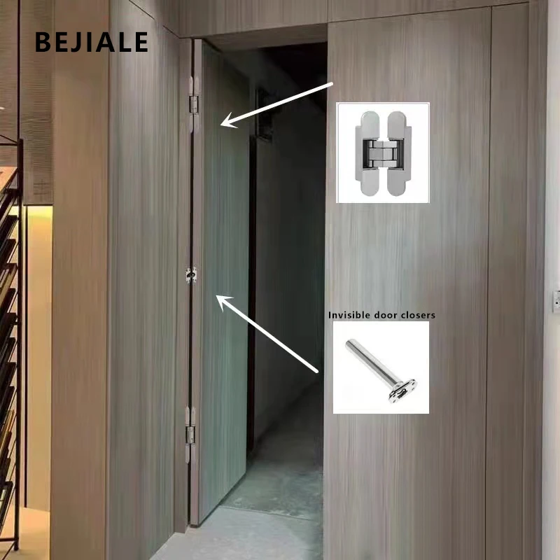 Door Closer Invisible Door Closers Home Door Wooden Automatic Closers Hidden Lightweight Spring Adjustable Hinge Hardware