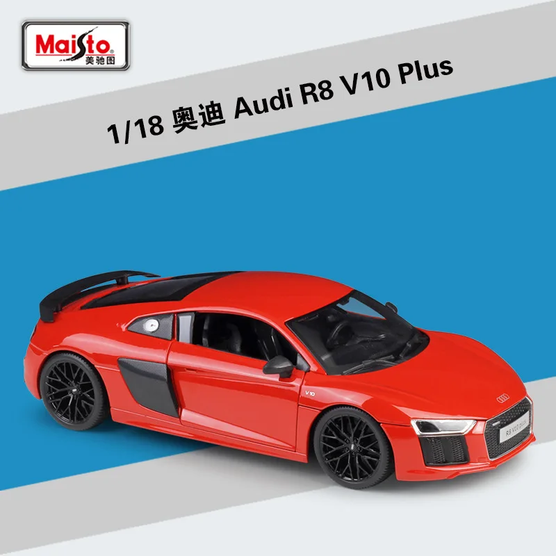 Maisto 1:18 Audi R8 V10 Plus R8 GT Sport Car High Simulation 