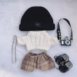 Artistic Style 20cm Doll Outfit with Camera Accessory - Cute Cotton Suit for Fat Body Dolls, Perfect Gift for Kids and Collectors (1)