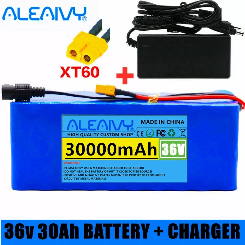 36V 30Ah 10S3P Lithium-accu Ebike-accu Li-ion-accupakket met lader en BMS voor motorkit onder 1200W T Plug