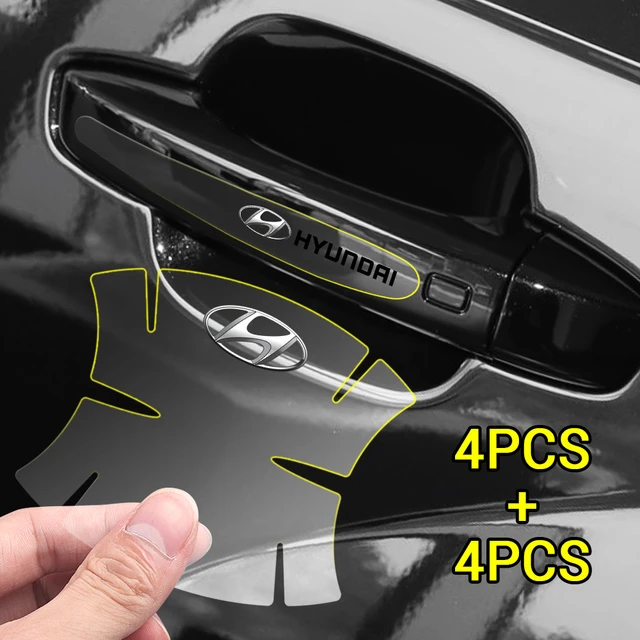 8pcs Car Door Handle Scratch Protector Transparent Door Handle