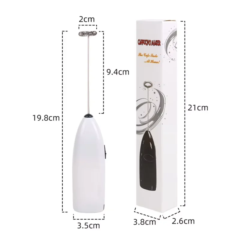 Electric Handheld Milk Frother and Foamer - Battery Operated Whisk for Perfectly Frothed Coffee