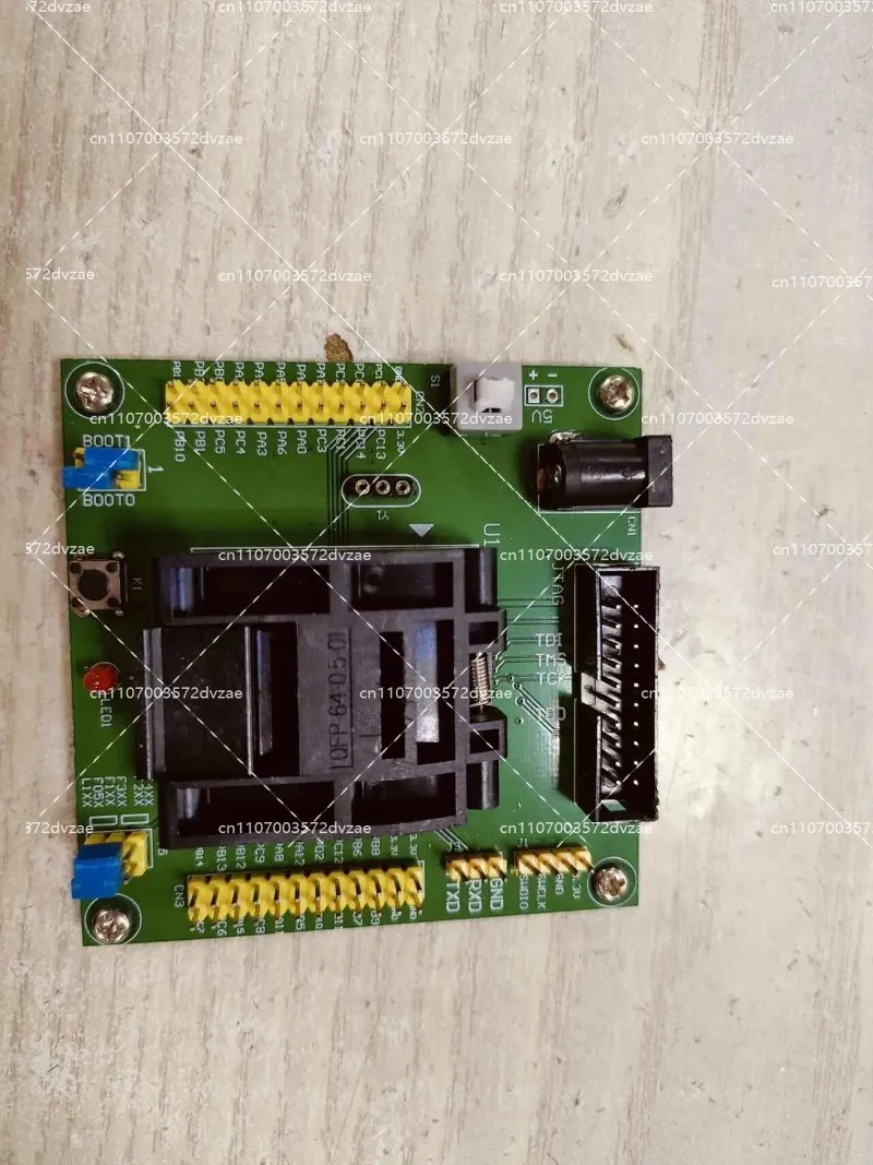 STM32 테스트 버너 lqfp64 패키지 프로그래머 JTAG SWD 시리얼 포트 3가지 다운로드 모드