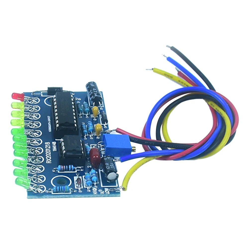 LM3915 10 LED 오디오 레벨 표시기 DIY VU 미터 프리앰프 파워 앰프 전자 앰프 키트