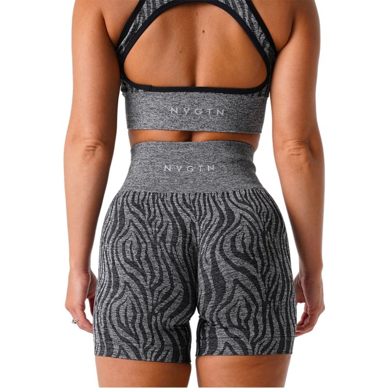 2023 Wild Thing Zebra Seamless Shorts Spandex Shorts Women Fitness Elastic Breathable Hip-lifting Leisure Sports Running Shorts