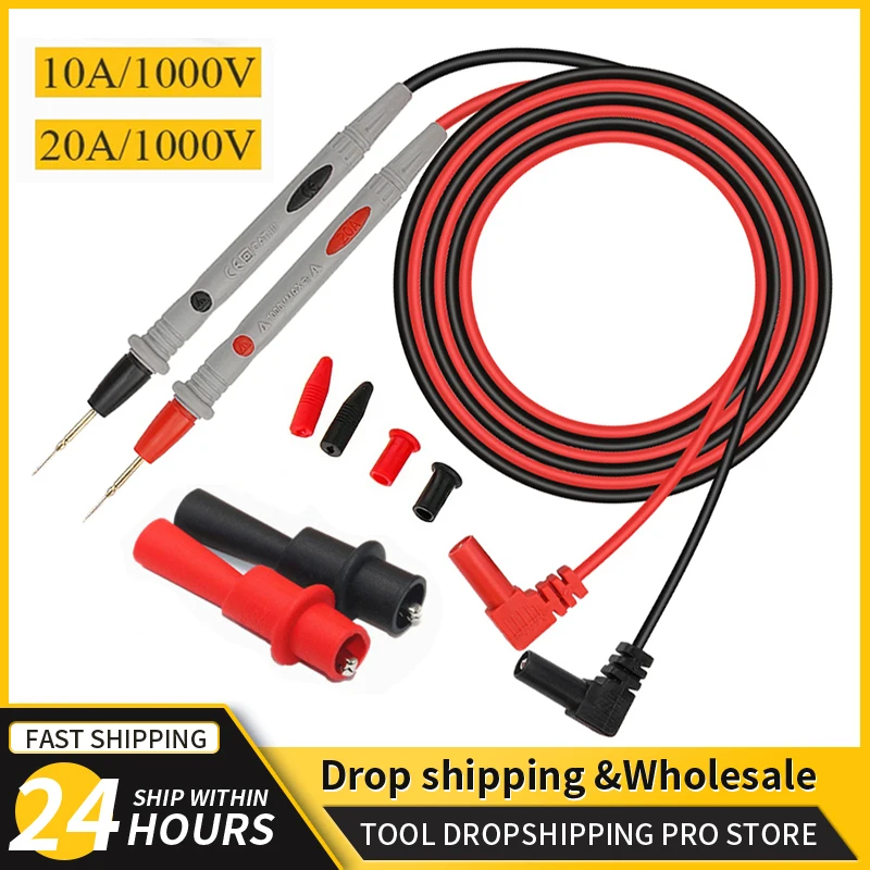 

10A 20A 1000V Multimeter Probe Test Needle Pin Digital Multi Meter Lead Wire Pen Cable Kit Multi Meter Voltmeter Tester Kit