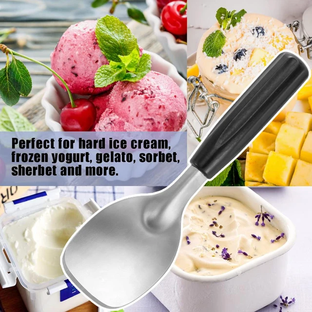 Stainless Steel Ice Cream Shovel Thick And Solid Flat Round Scoop Strong Ice  Cream Spoon Ice Cream – the best products in the Joom Geek online store