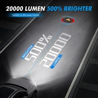 หลอดไฟ LED BEVINSEE H11 H8 H9 สำหรับไฟตัดหมอก หลอดไฟหน้า LED H7 ระบบ CANBUS ไม่มีข้อผิดพลาด กำลังไฟสูง 100W 20000LM สว่างพิเศษ 6000K 12V 2