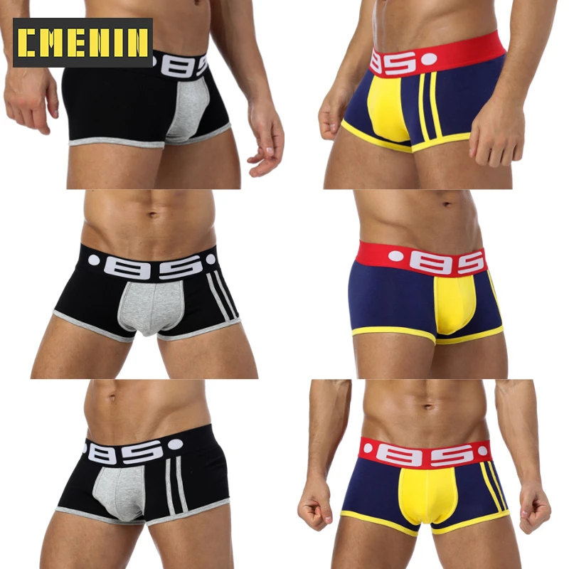 cotton boxers 6Pcs Hot Sale Gay Sexy Men Underpants Boxers Shorts Breathable Cotton Trunks Man Underwear Boxer Men's Panties Boxeurs men underwear types