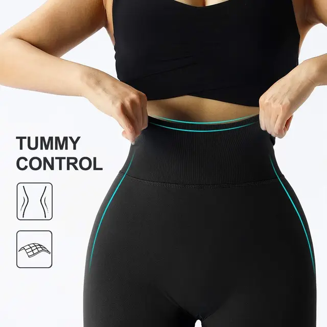 83100-4a452d.jpg Pantalon de sport tricoté sans couture taille haute pour femme 2025 – Legging de yoga nude sculptant les fesses et les hanches