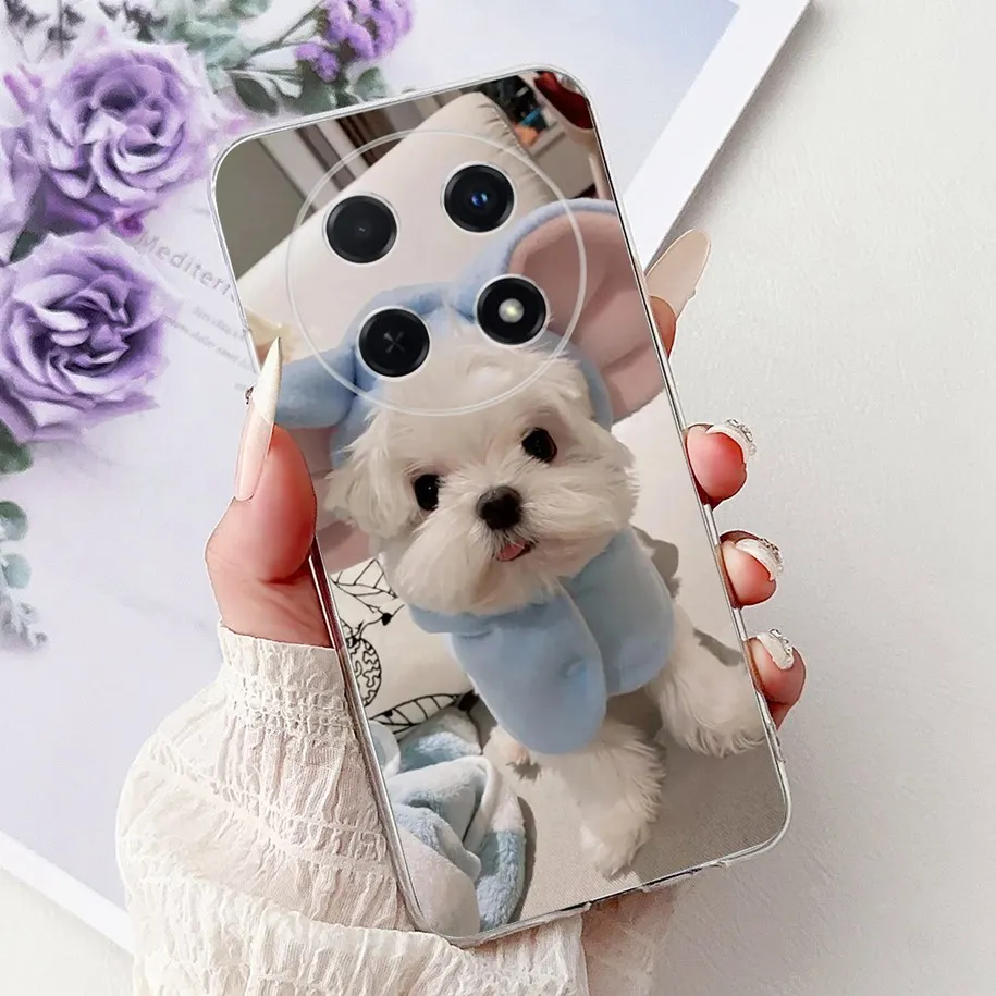 Cute Cartoon Cat Marble Soft Silicone Case - 2025 Edition