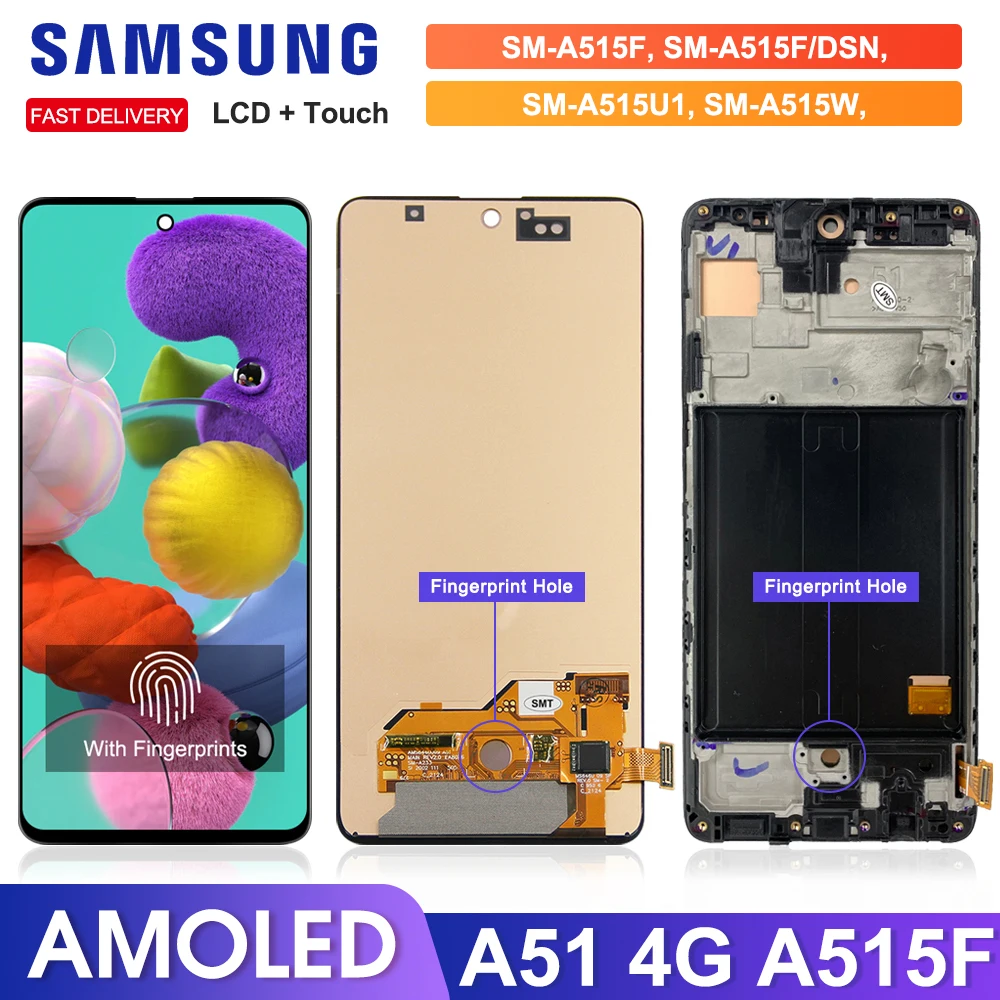 Original Samsung sm-a515f/ds Galaxy a51 pantalla LCD Pantalla táctil 