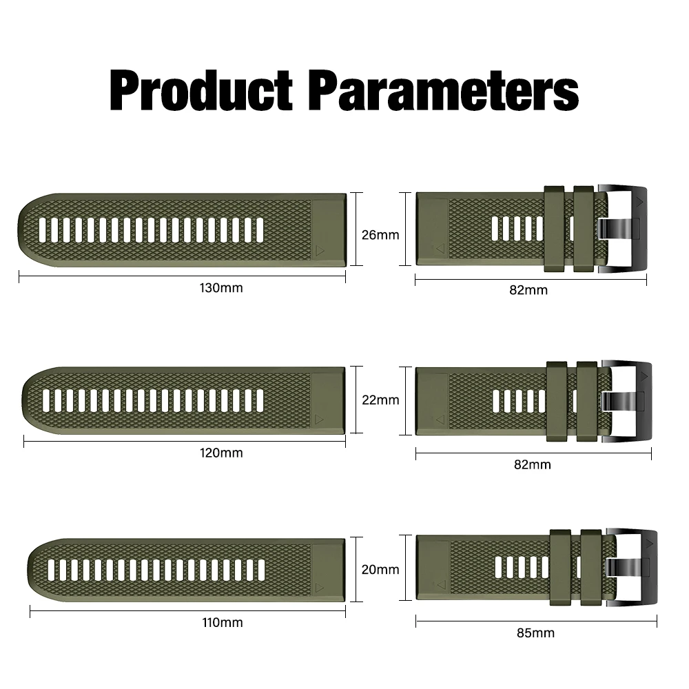Premium Silicone QuickFit Watch Band Strap - Versatile and Durable Replacement Bracelet