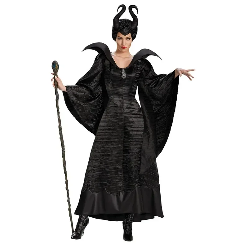 

Horrible Halloween Death Witch Dress Purim Festival Adult Kid Devil Ghost Demon Vampire Costume Wicked Ball Trick Scary Costume