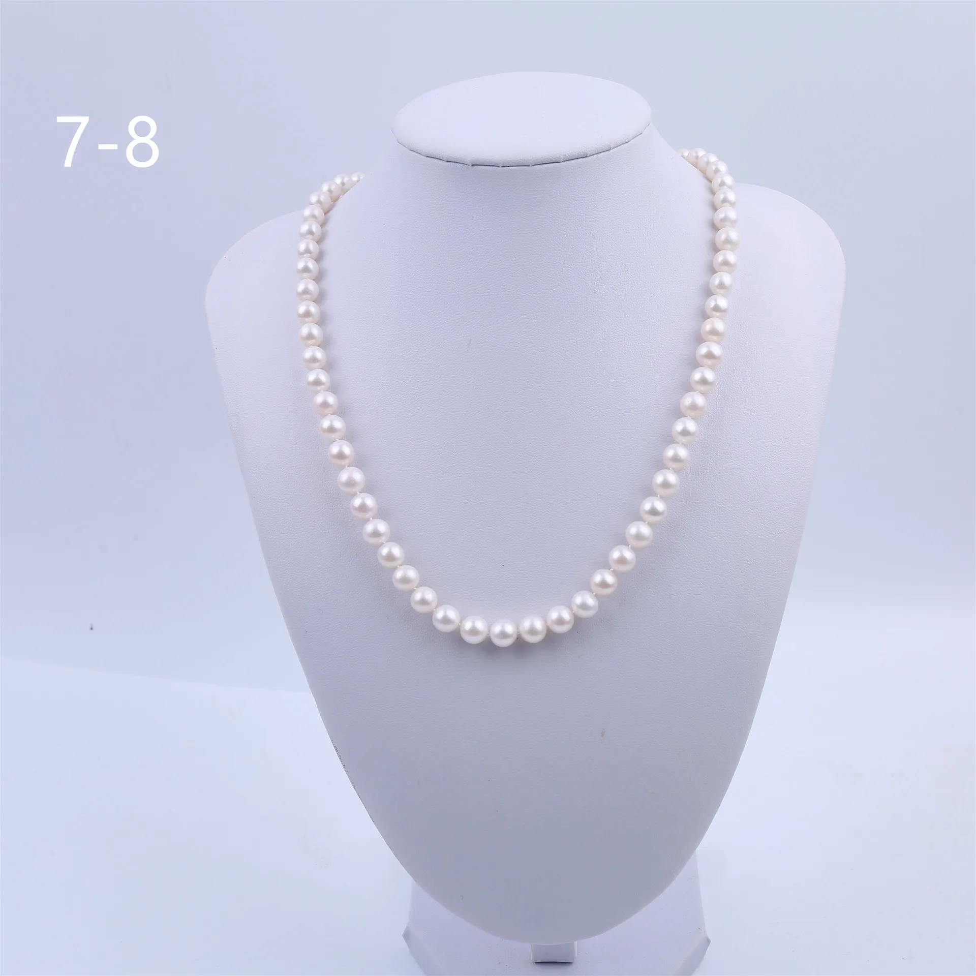 

Beautiful 7-8mm South Sea Real Natural White Pearl Necklace 18in Dainty AAA+ Round 14K Gold Filled Free Shipping