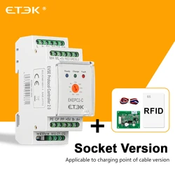 Advanced EV Charger Controller with LCD Display & DLB CT, 32A AC 240V (Socket Ver with RFID)
