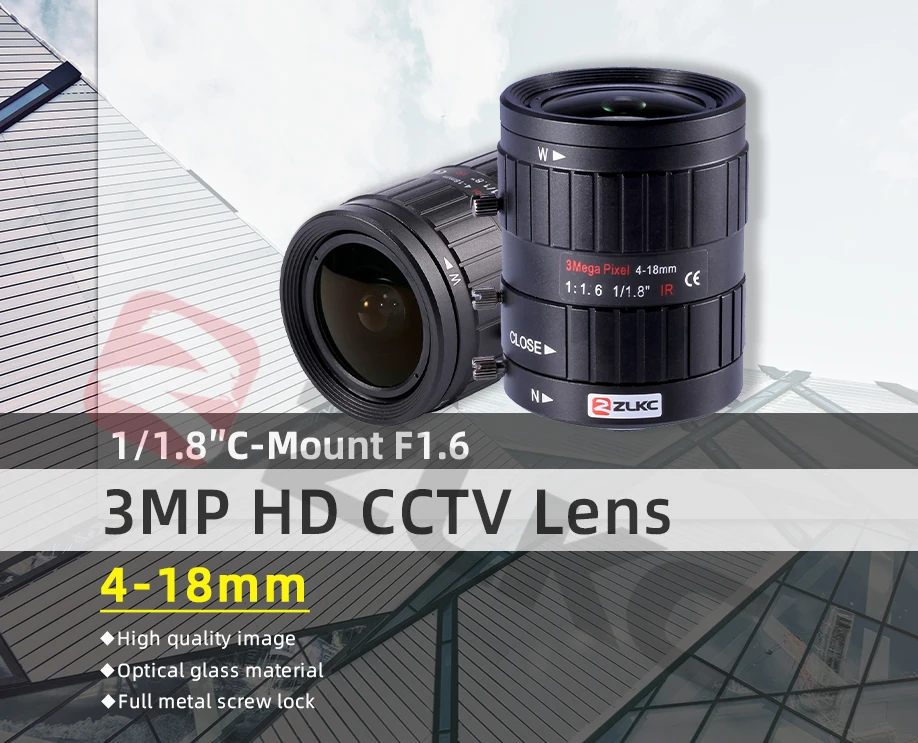 3.8mm M12 Lens For Drones & Action Cams - 16MP, 1/2.3" Sensor, F2.8, 95° FOV (Replacement Lens)