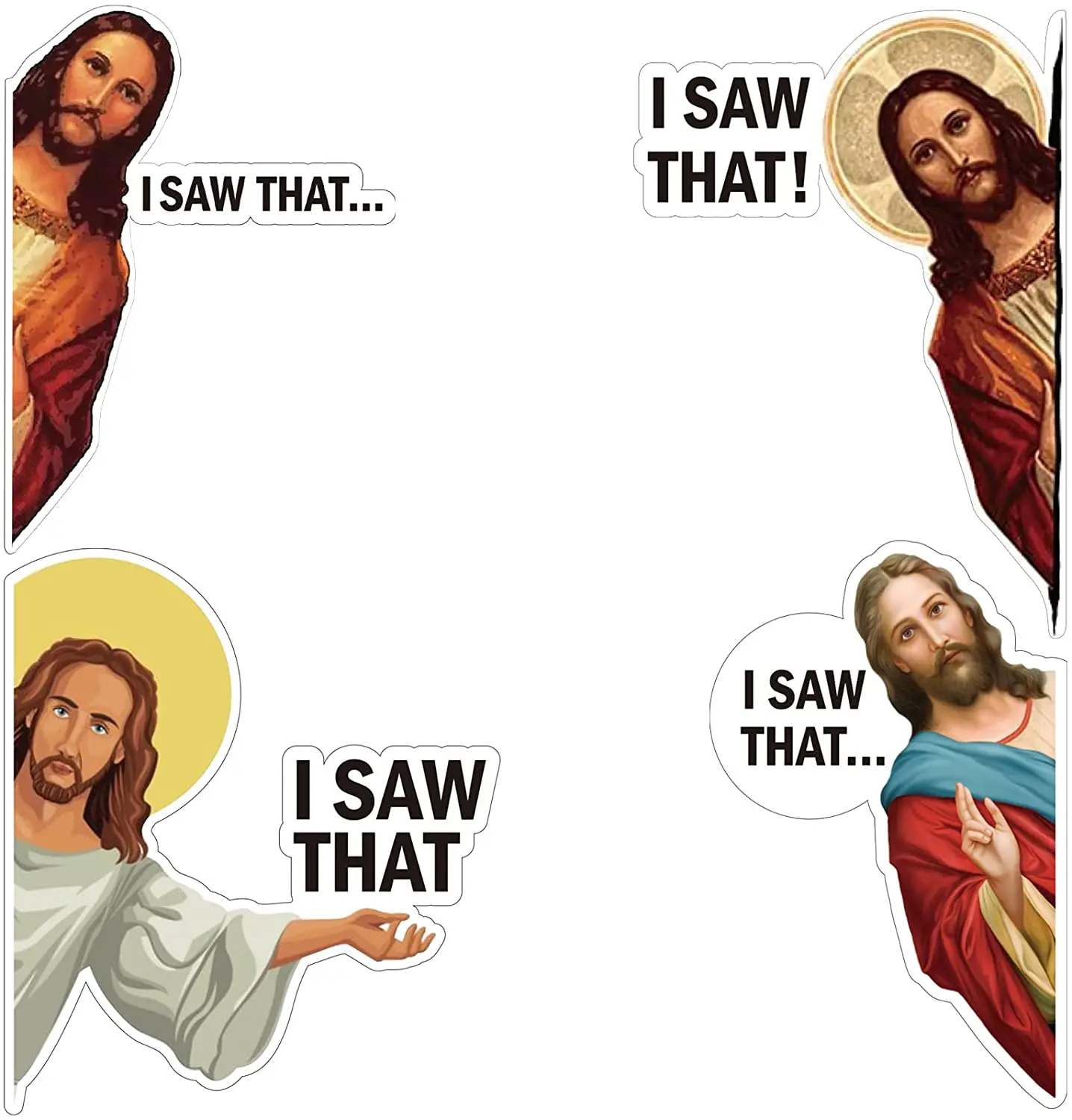 10pcsFunnyCarStickerJesusISawThatVinylDecalStickerWaterproofFaithStickersfor 10pcsFunnyCarStickerJesusISawThatVinylDecalStickerWaterproofFaithStickersfor